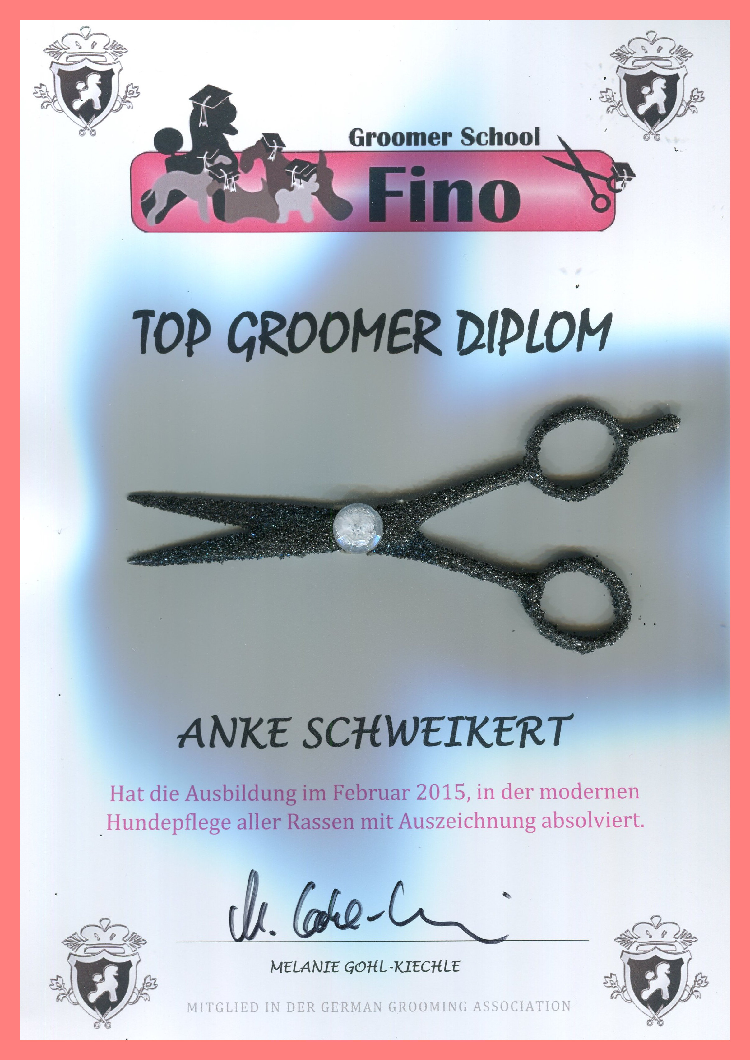 Zertifikat Groomer Rahmen